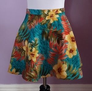 KENDI Tropical circle skirt